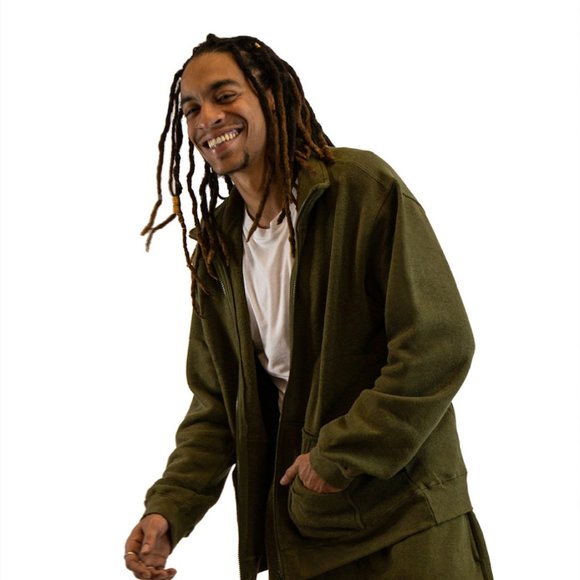 Men's Hemp Zip Fleece Jacket - Picture 1 of 13